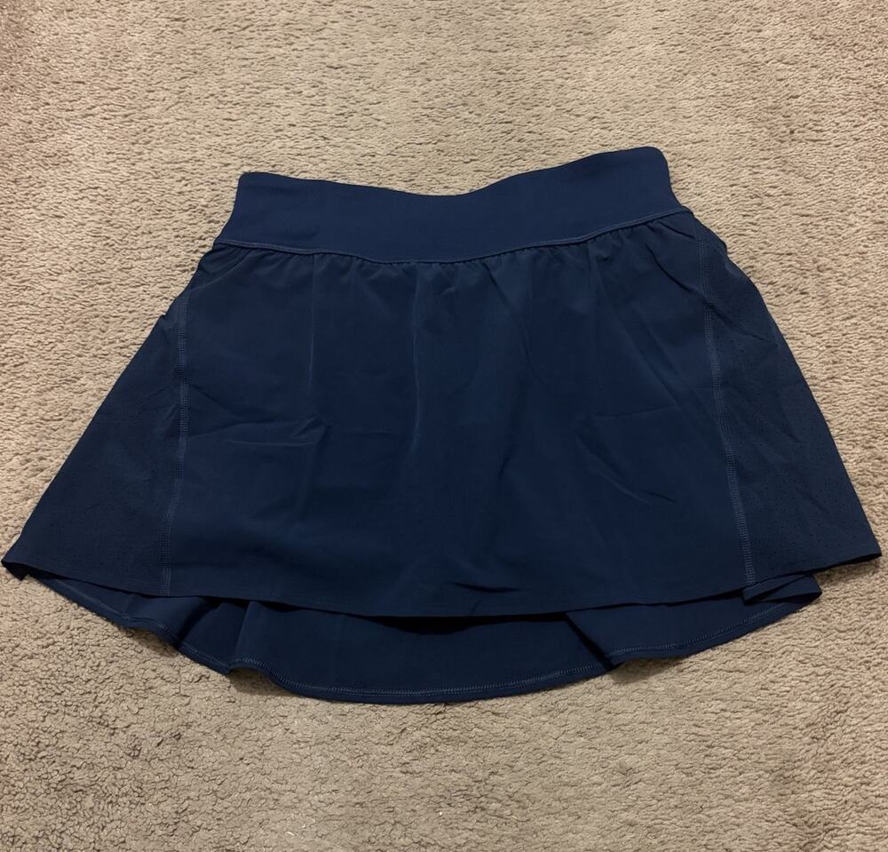 Spanx Women’s Size Large Get Moving Skort Navy Blue